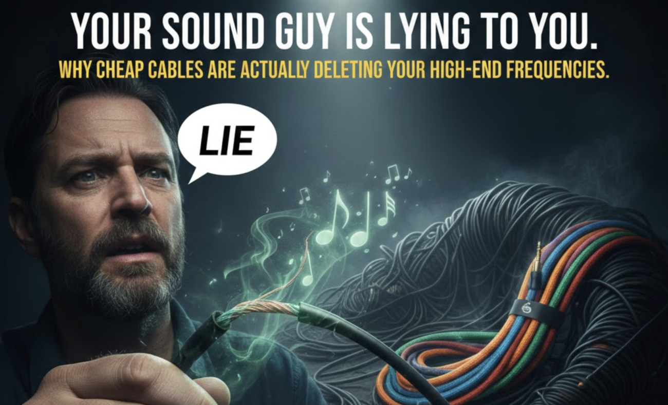 Your Sound Guy is Lying to You: Why Cheap Cables are Actually Deleting Your High-End Frequencies